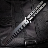 TianChgWei One Piece Durable Metal Folding Hair Comb - Convenient Steel Lightweight Portable Training Butterfly Comb for Trainer