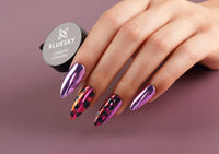 BLUESKY Bluesky Chrome Nail Powder Kit With Applicator Brush Metallic Gel Nail Art Pink 5g