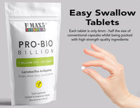 Probiotics for Gut Health - 120 Lactobacillus Acidophilus Tablets (Not Capsules) - High Strength CFU Probiotic Supplement for Men & Women - Vegan & UK Made