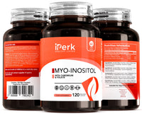 iperk Iperk Myo Inositol Chromium and Folate 1000mg Inositol Per Serving 120 Vegan Capsules Vitamin for Women Manufactured in The UK CERTIFICATED GMP
