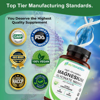 Magnesium Glycinate Supplement 1600mg with Vitamin B6, 352mg of Elemental Magnesium, 94% Daily NRV, 120 High-Strength Capsules 2 Months Supply, Supports Muscle & Nerve Health, Vegan, Lab Tested