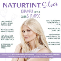 NATURTINT Naturtint Violet Colour Shampoo | Removes Unwanted Yellowish and Copper Tones on Blonde, White and Bleached Hair | 96.6% Natural Ingredients | 330 ml