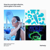 Hemway Ultra Sparkle Glitter Turquoise 100g / 0.35oz Multi-Purpose Epoxy Resin Arts & Crafts Cosmetic Safe Body Hair Face Nail Weddings Art Beauty Tumblers Flowers Powder Dust Premium