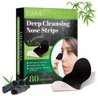 VIDIND Nose Strips Blackhead Pore Strips, Nose Strips Use Natural Bamboo Charcoal to Deeply Clean pores, Remove Blackheads, Acne, Oil and Impurities. Unisex (80 Pcs)