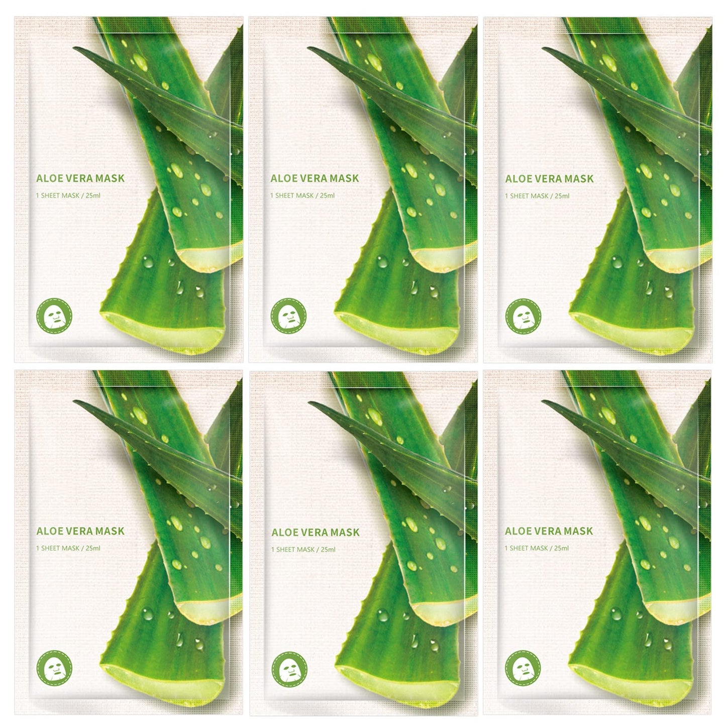 KAYZON Face Masks Skincare, Daily Care Facial Sheet Mask Pack, Aloe Vera Skincare Hydrating & Nourishing & Natural Ingredients for All Skin Types Moisturizing Essence Skincare (10pcs)