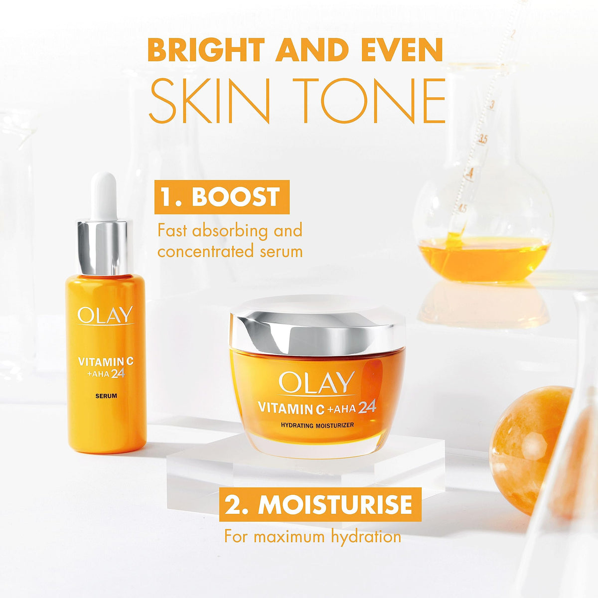 Olay Vitamin C + AHA24 Day Gel Face Cream For Bright And Even Tone 50ml