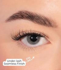 Lola's Lashes Press-On Lashes | Soft Wisp Starter Kit | Pre-Glued Wispy Lashes | Easy Application | Stick & Clamp Tools Included | 24 Hour Wear & Waterproof | 10-14mm