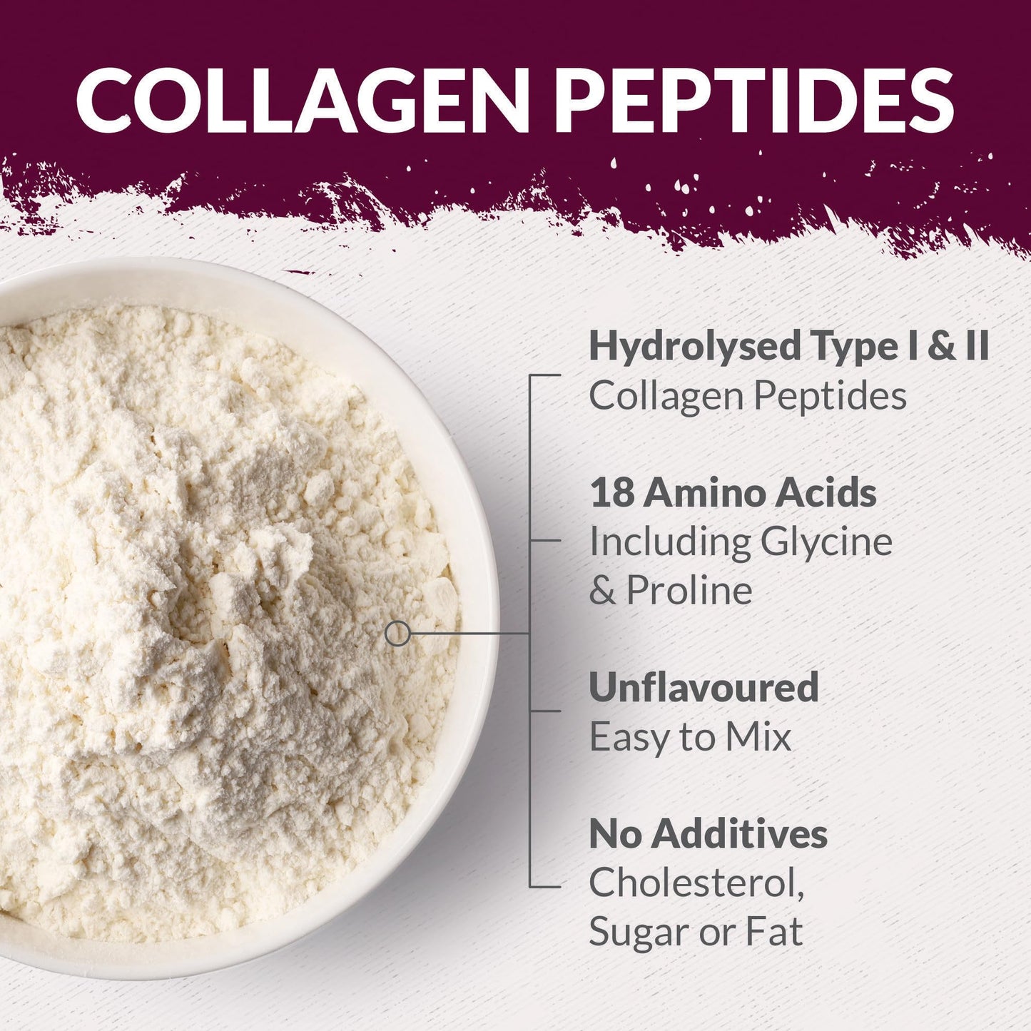Collagen Powder 600g Large Pouch - 100 Servings - Premium Type I & II Bovine Collagen Peptides Hydrolysate Supplement Gold Edition - 3+ Month Supply - Unflavoured - Nu U Nutrition