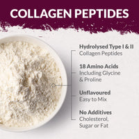 Collagen Powder 600g Large Pouch - 100 Servings - Premium Type I & II Bovine Collagen Peptides Hydrolysate Supplement Gold Edition - 3+ Month Supply - Unflavoured - Nu U Nutrition