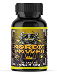 Nordic Power Capsules, NordicPower for Men, Energy & Vitality Support 60 Capsules/Slim Warriors