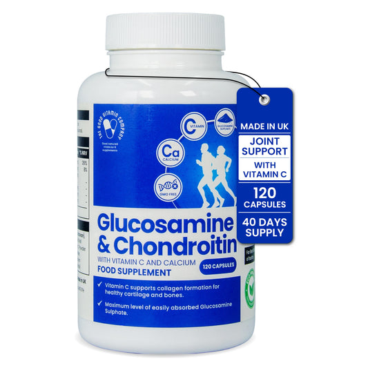 The Good Vitamin Company Glucosamine & Chondroitin Capsules with Vitamin C | Made in UK