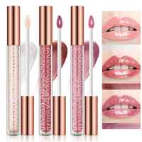 LANGMANNI 3Pcs Hyaluronic Acid Lip Gloss Set,Hydrate & High Shine Clear Looking Lips,Smooth Texture And Long Lasting Lip moisturizing,Brightening 0.1oz/pc (#1+#2+#3)