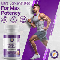 Keka Naturals Quercetin with Bromelain, NAC and Zinc - Powerful Quercetin Blend - 2230mg per Serving - Immune & Respiratory Support - Non-GMO, Gluten-Free, Vegan - 60 Veggie Caps, Anti-Aging