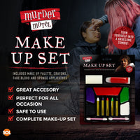 SOL Halloween Make Up Kids Set | Complete Make Up Set Fake Blood, Crayons, Halloween Face Paint & Applicators | Safe to Use for Kids Face Paint Kit | Halloween Makeup Kit | Vampire Makeup Kit Facepaint