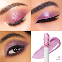 Oulac Liquid Glitter Eyeshadow – Shimmer Eyeshadow Metallic Purple Eyeshadow Liquid Eyeliner with Fine Sparkle, Blendable Sparkly Eye Make-up, Crease Resisatnt, Non-Greasy, Vegan, 5.4g, Jump!! (08)