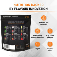 TORQ Running Gels with Caffeine & Electrolytes - 2:1 Maltodextrin: Fructose for Endurance Sports & Optimal Performance | Energy Gels for Running, Cycling & Sport - 89mg Guarana | 6 Pack Sample Box