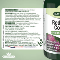 Natures Aid Red Clover Complex – with Isoflavones, Sage, Ginseng & Liquorice – Supports Women’s Health, Hormonal Balance & Menstrual Comfort – Vegan, Gluten-Free, Non-GMO Supplement - 60 Tablets
