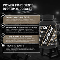 DY Nutrition - Blackbombs Thermogenic Supplement - 60 Tablets
