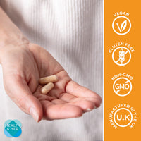 Health and Her Health & Her Perimenopause Mind+ Tablets for Women - Day & Night Bundle - Support for Cognitive Function, Mental Energy & Wellbeing and Poor Sleep - 1 Month Supply (Bundle)