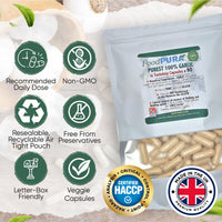 FoodPURA Pure Garlic Capsules Recommended Daily Strength 1000mg HACCP Certified, Manufactured in The UK by FoodPURA 1 Pack of 90 Capsules