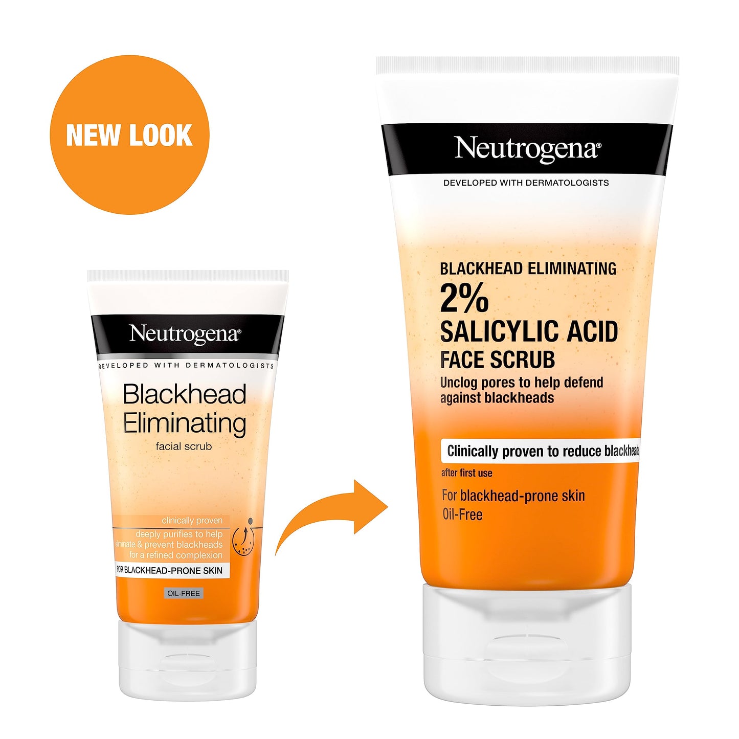 Neutrogena Blackhead Eliminating Facial Scrub, Clear, 150 ml (Pack of 1)