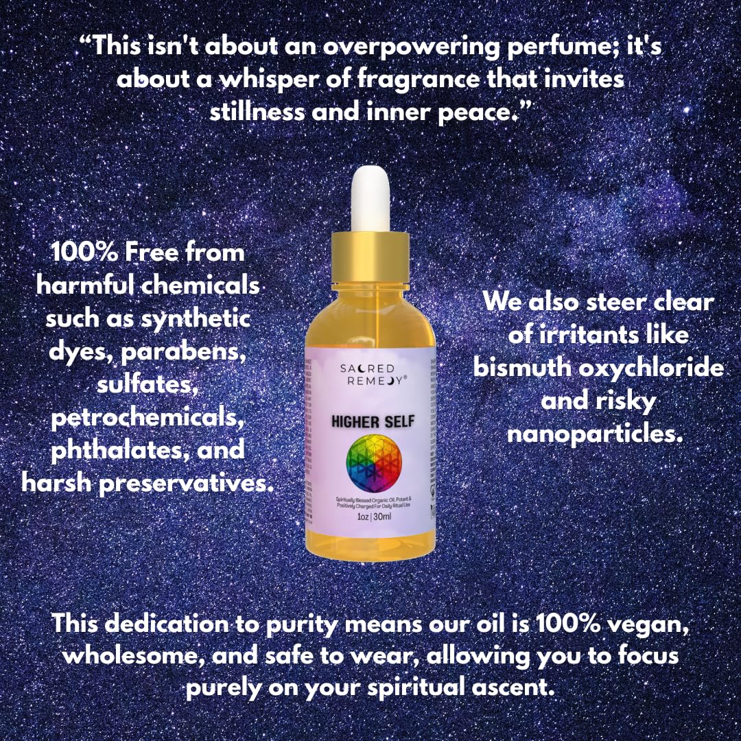 Sacred Remedy Higher Self Anointing Oil – Basil & Neroli for Third Eye & Crown Chakra Meditation with Organic Coconut, Jojoba & Shea for Spiritual Connection & Intuition (1oz / 30ml)