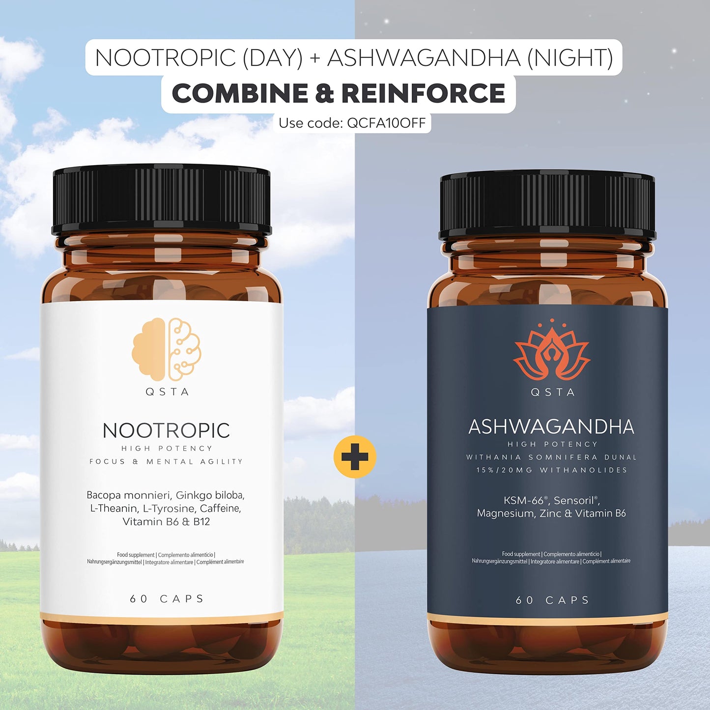 Nootropic Focus, Very High Potency Daily Cognitive Enhancer for Increasing Energy, Focus, Brain Function, Mental Alertness & Memory with Bacopa monnieri, Ginkgo, Tyrosine, Theanine, Caffeine, B6 & B12