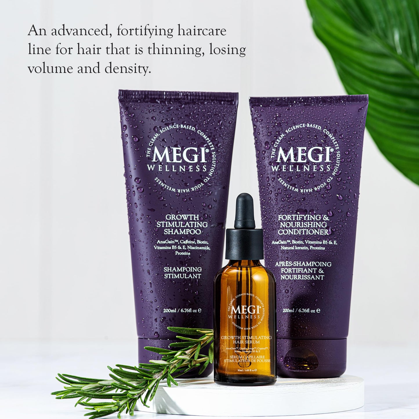 MEGI Wellness Hair Growth Shampoo with AnaGain & Biotin for Stronger, Healthier Hair 200ml Stimulating Shampoo for Hair Loss & Sensitive Scalps | Vegan, SLS-Free Hair Loss Shampoo (200ml)