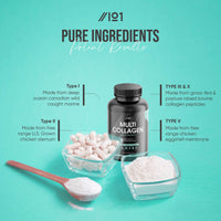 Multi Collagen Capsules - 240 Capsules - Types I, II, III, V & X - Wild Caught Fish, Grass Fed Bovine, Eggshell & Free-Range Chicken, Hyaluronic Acid & Vitamin C (4 Months Supply) by Alpha01