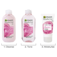 Garnier Natural Rose Water Cleansing Milk Sensitive Skin 200ml (Packaging may vary)
