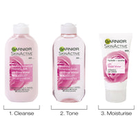 Garnier Natural Rose Water Cleansing Milk Sensitive Skin 200ml (Packaging may vary)