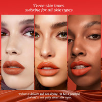 Anglicolor 4PCS Red Lipstick, Matte Lipstick, 24 Hour Lipstick, Waterproof, High Coverage, Rich and Radiant Colour, Vegan & Cruelty-Free (4PCS, 15.2g)