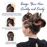 Trimming Shop Hair Braid Topsy Tool Ponytail Maker Clip Durable Styling Tool Fashion Hair Braiding Accessory for Making Women's Hair Style (Blue, 2pcs)