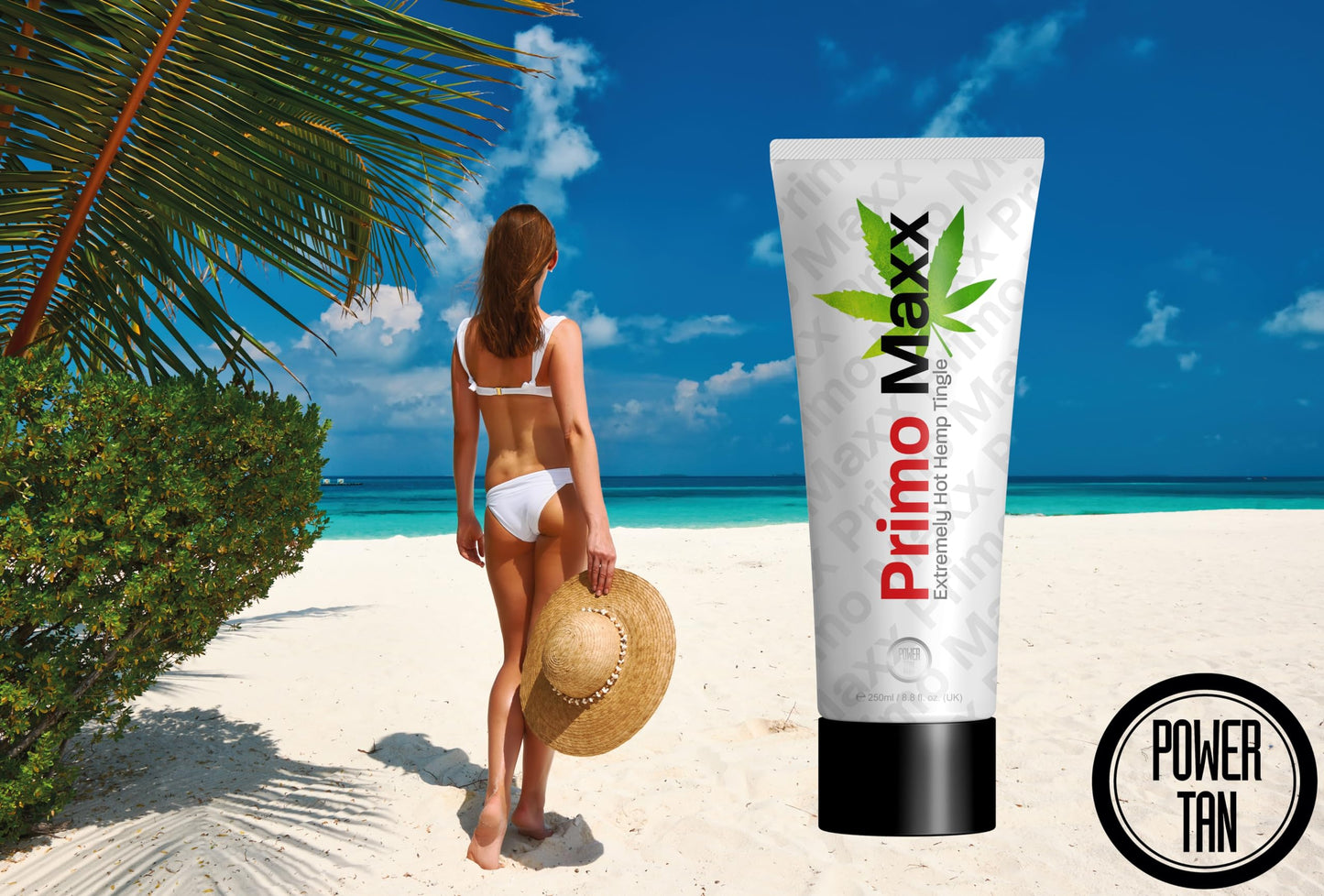 Power Tan Primo Maxx Extremely Hot Hemp Tingle Tanning Accelerator Cream 250ml
