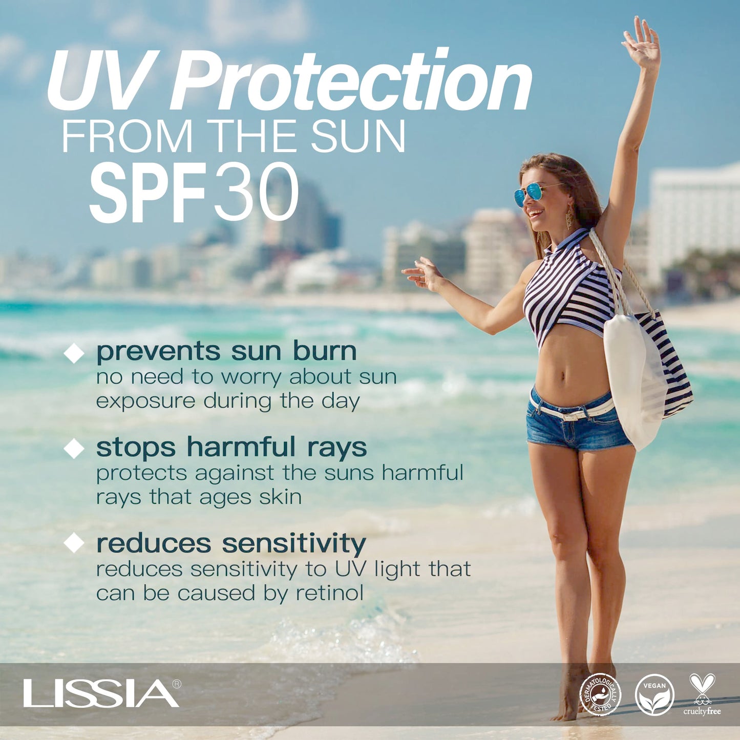 Retinol Cream with SPF30 - (Double Size) 100ml | Made in the UK - Anti Aging Face Cream for Day or Night, Vitamin A & E | Cruelty Free