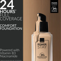Avon Power Stay 24 Hour Longwear Foundation SPF10, Cream Beige 250N, Colour Lock Technology, Breathable, Natural-Looking Formula, 35 Shades, Cruelty Free