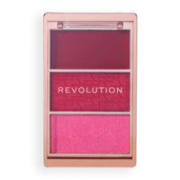 Revolution Beauty London Revolution, Blush Icon Palette, Cream & Pressed Powder Blusher, Highly Pigmented, Face Palette, Vegan & Cruelty-Free, 3 Shades, My Cherry Truth