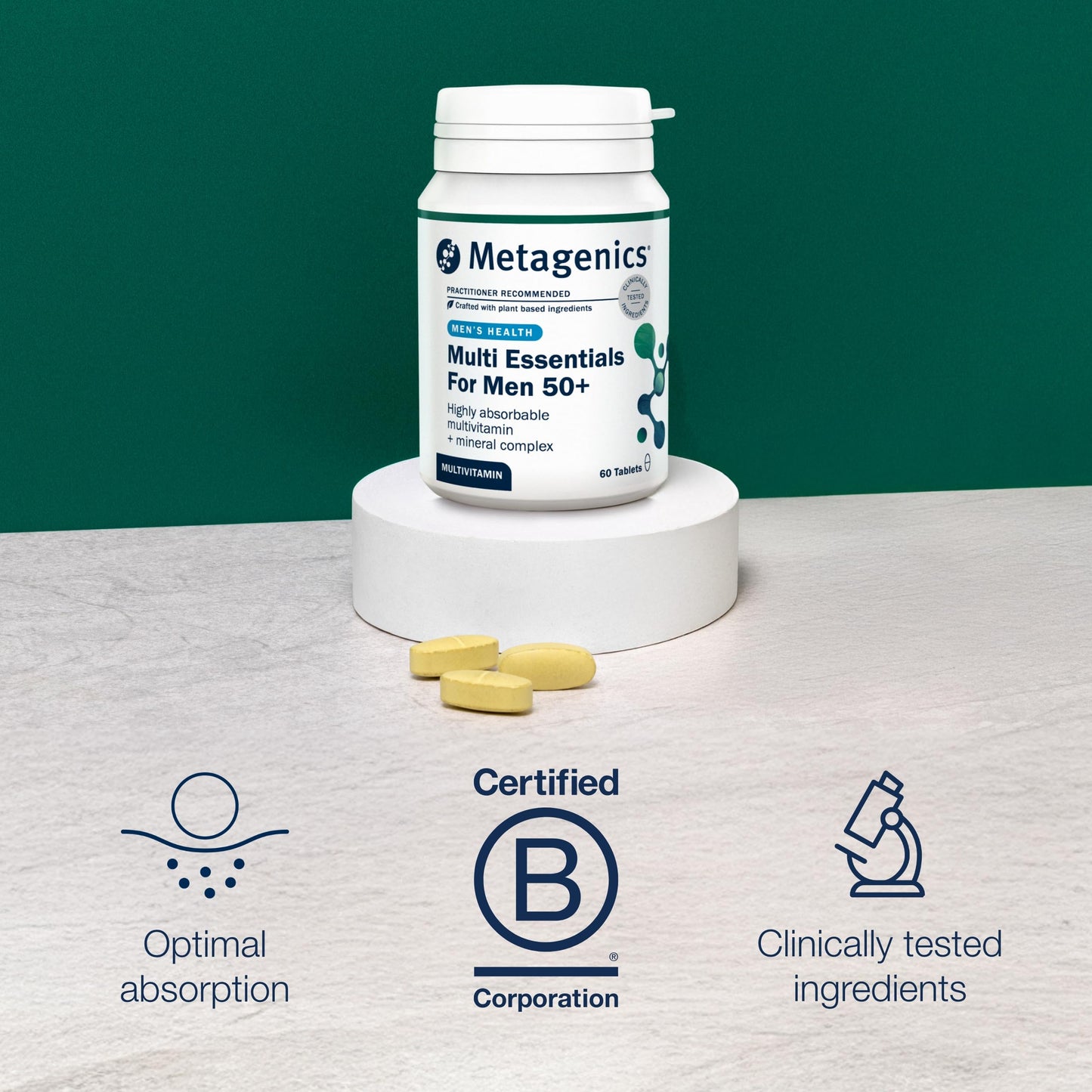 Metagenics Multi Essentials for Men 50+ - High Strength Blend of Key Nutrients - 60 Capsules