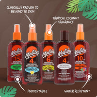 Malibu Sun SPF 15 Bronzing Tanning Oil Spray with Argan Oil, 200ml