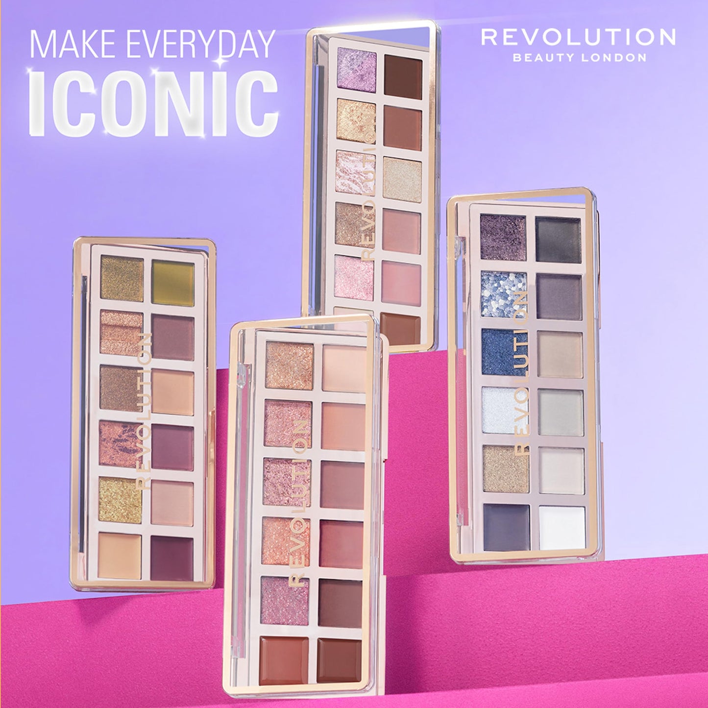 Revolution Beauty London Makeup Revolution, The Smokey Icon Grunge Eyeshadow Palette, Cream, Matte & Shimmer Finishes, 12 Blendable Shades