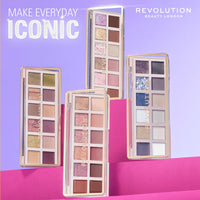 Revolution Beauty London Makeup Revolution, The Smokey Icon Grunge Eyeshadow Palette, Cream, Matte & Shimmer Finishes, 12 Blendable Shades