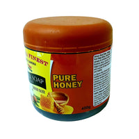 Africa Finest Natural Black Soap Paste (Honey) (Skin & Scalp Exfoliate & Hydrate) 450g