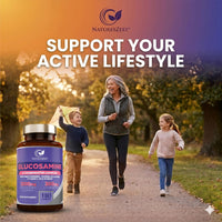 Natures Zest Glucosamine and Chondroitin High Strength -180 Caps- Joint Care Supplement for Men & Women | MSM Supplements with Vitamin C, Rosehip, Turmeric Curcumin & Marine Collagen - 4 Month Supply