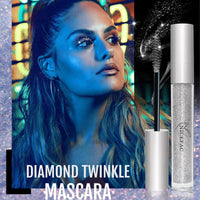 HERBENJOY Waterproof Mascara Gold Lash Mascara Glitter,Lashes Top Coat Shiny Mascara Sparkling Diamond Eyelash For Sensitive Eyes,Zero Clumps Longlasting Smudgeproof Eye Make-Up Girls Gift (Gold)