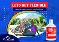 VitaZam Glucosamine and Chondroitin High Strength Platinum Joint Flex 500 ml Liquid MSM, Chondroitin Sulphates with Strong Osteoarthritis Formulation for Bones and Joint Health, Berry Flavour