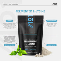 ALPHA01 Fermented L-Lysine 1500mg with BioPerine® - Made with Vitamin C - High Strength - 120 Vegan Capsules – Resealable and Recyclable Pouch – by Alpha01