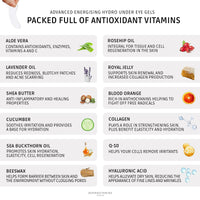 Dermavitamins Advanced Energising Hydro Under Eye Gel Patches - for Dry Tired Under Eyes (20 Pack)