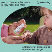 vital baby HYGIENE Vital Baby Aquaint Cleansing Water 50ml 2pk | Hypoallergenic & Antibacterial | Safe for All Ages, Gentle on Skin, Alcohol-Free, 100% Natural Formula | Vegan-Friendly | Quick, No-Rinse Skin Cleanser