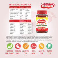 Multivitamins - Chewable Gummies- Vegan, Vegetarian, Halal, Sugar Free & Gluten Free, Non-GMO - for Adults and Children Packed with Essential Vitamins and micronutrients by Chewwies Vitamins