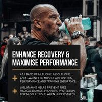 DY Nutrition HIT BCAA 4:1:1 + Glutamine, 450g, 30 Servings (Cherry Flavour) Branch Chain Amino Acid Powder Drink for Optimal Pump & Performance | Pre & Intra Workout Supplement